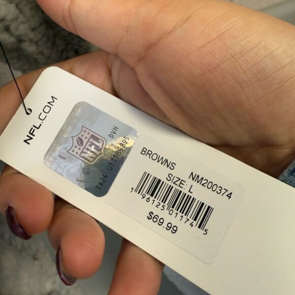 NFL Women's Size Large Cleveland Browns Sherpa Quarter-Zip Pullover Jacket Nwt - Picture 5 of 6